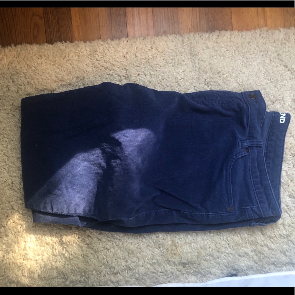 Lands End Navy Blue Corduroys EUC